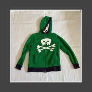 Hanna Anderson Fleece-lined Skull/Crossbone Sweater
